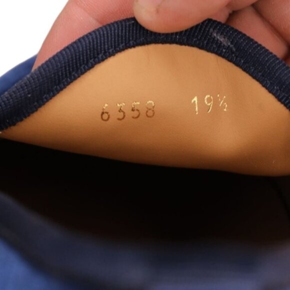 NEW Blu Scarpa Italy Men 19.5 Navy Blue Velvet Dress Shoe Slipper Formal Loafers - Picture 8 of 14